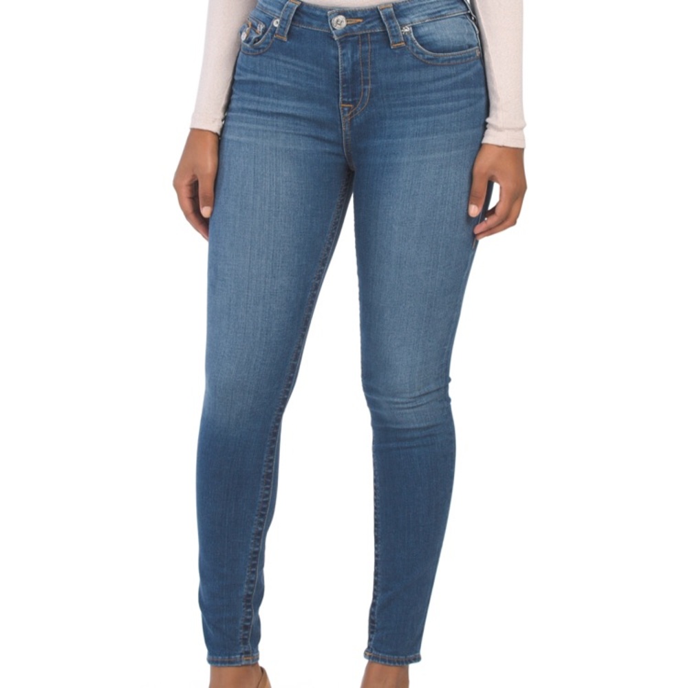 True Religion High Waisted Halle Flap Pocket Jeans